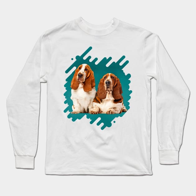 Basset Hound Long Sleeve T-Shirt by Nartissima